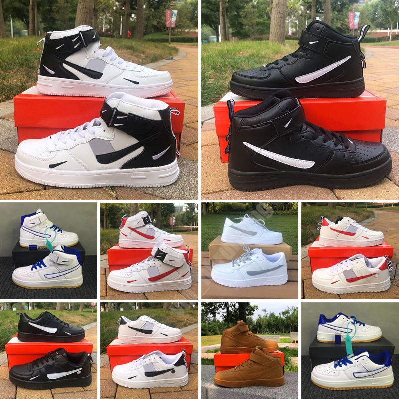 

Design Forcees shoe Mens Low One Fashion Shoes All White Black Brown Women High Skateboard Classic AF Fly Sports Sneakers zully 2023, Color 6