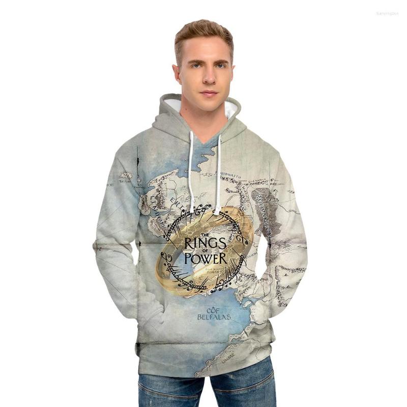 

Men's Hoodies 2022 American Fantasy TV Series The Rings Of Power Men Women Long Sleeve Pullover Fashion Sweatshirt Clothes, 4t03