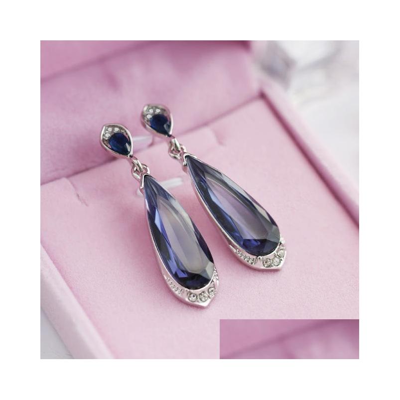 

Stud Fashion Jewelry Womens Engagement Wedding Earrings Drip Long Dangle Stud Valentines Day Gift Drop Delivery Dhm2M