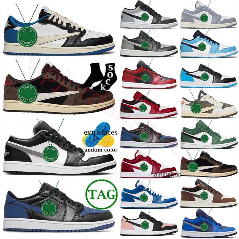 

2023 Mens low 1s Shoes air jumpmans jordens 1 Mystic Navy Bred Shadow Mocha Cardinal Red Ice Marina Blue Black Green Toe UNC Sneakers Taxi, Color # 7