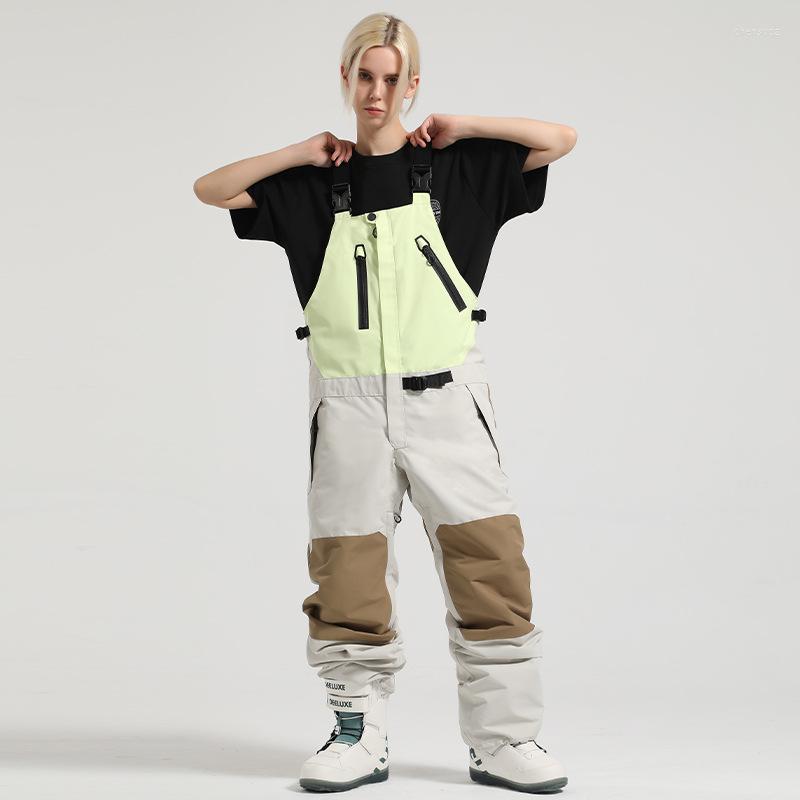 

Skiing Jackets Ski Jumpsuits Men Pants Women Snowboard Waterproof Thermal Suit Windproof Winter One Piece Overalls Warm Snow Pant, Picture shown