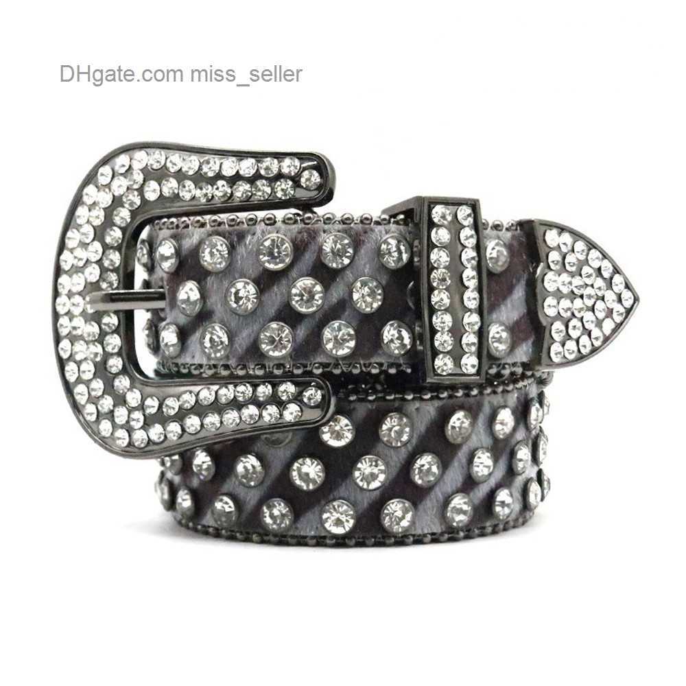 

2022 Designer Belt Bb Simon Rhinestone belt for men and women Hip hop rivet Punk pin buckle inlaid joker belt miss seller, Multi