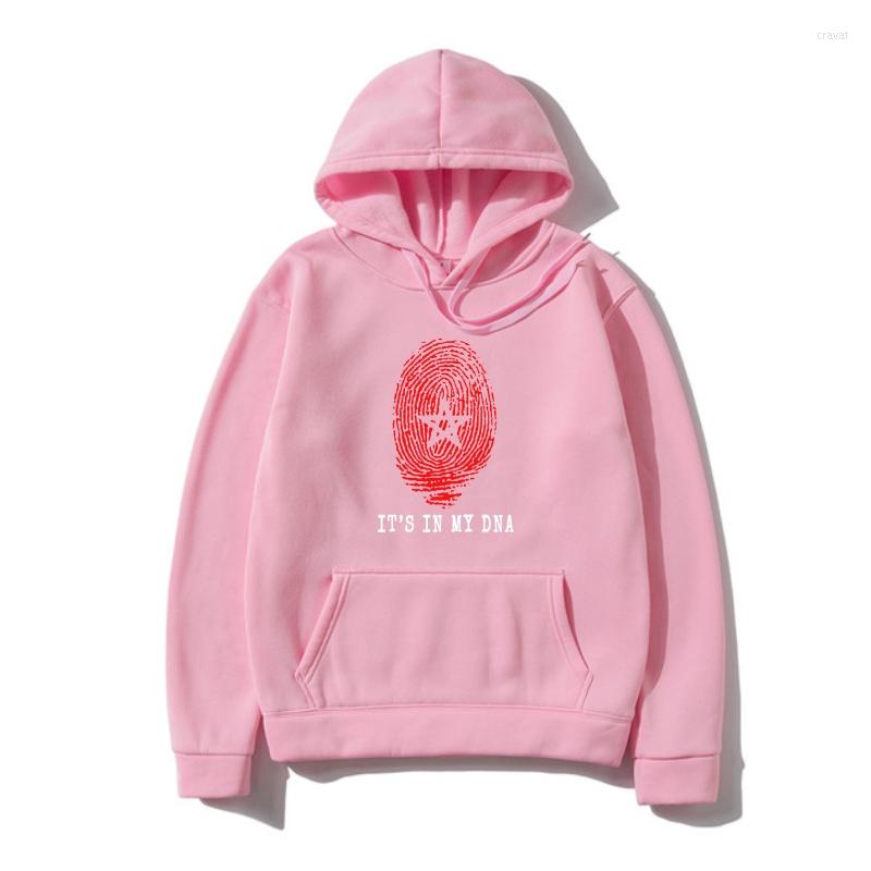 

Men's Hoodies Morocco Flag Fingerprin Design It's In My DNA Outerwear, Orange