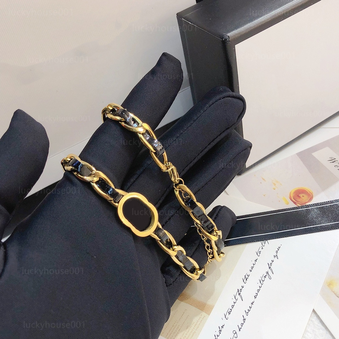 

Womens Necklaces Chains Luxury Designer Jewelry 18K Gold Plated Stainless Steel Bracelets Fashion Letter Necklace Simple and generous Bracelet Necklace Brand