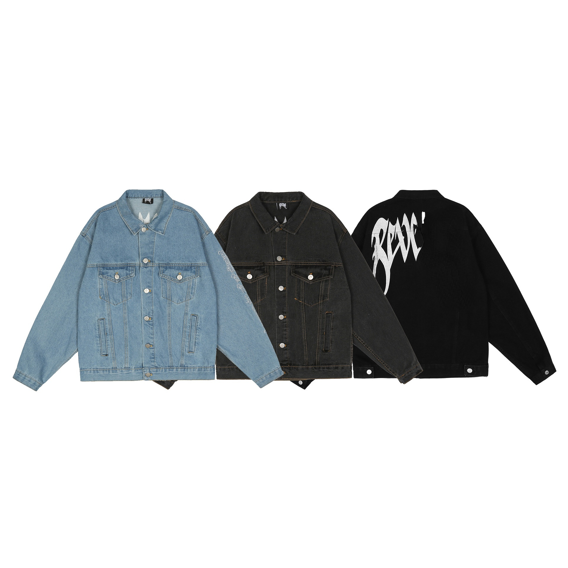 

Men' Jackets New Loose-fitting Denim Coats Washed with Hip Hop High Street Trends, Aspic