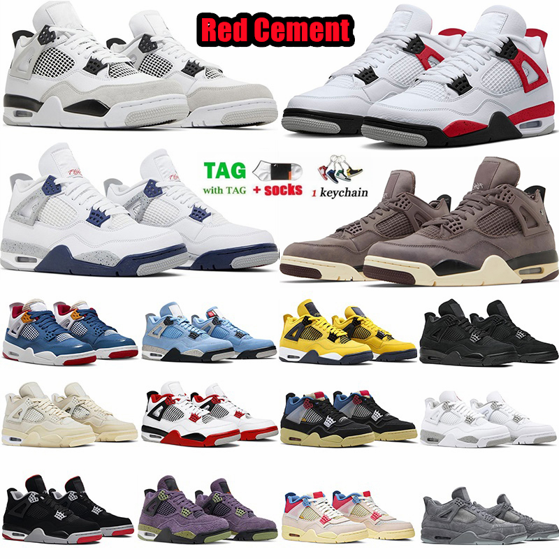 

Basketball Shoes 4 4S Military Black Midnight Navy Canyou Purple Red Cement Thunder Sail University Blue Infrared Violet Ore Jumpman IV Mens