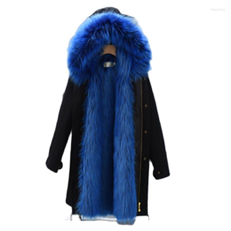 

Women' Trench Coats 2022 Fashion Faux Fur Coat Liner Female Imitation Women Winter Clothes Parkas, Black