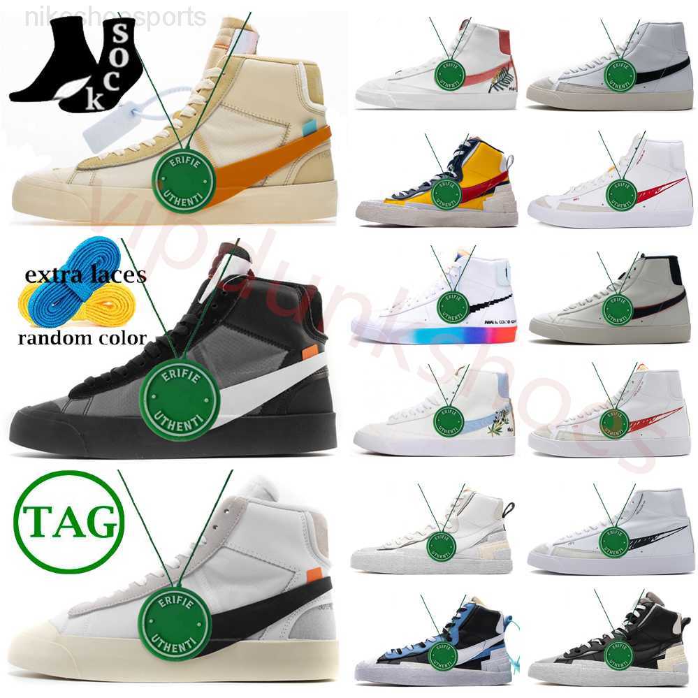 

Blazer Mid 77 Vintage Blazers shoes Jumbo Low Casual Shoes Women Black White x Indigo Pine Green University Blue Mens, Color # 7