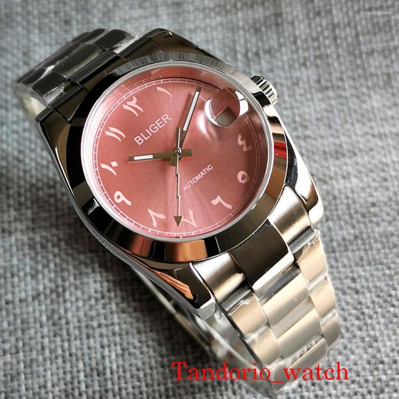

Wristwatches 36mm/39mm Vintage Polished Case Sapphire Glass NH35A Movement Oyster Bracelet Automatic Date Fashion Men Watch Fix Bezel, Sea blue sterile