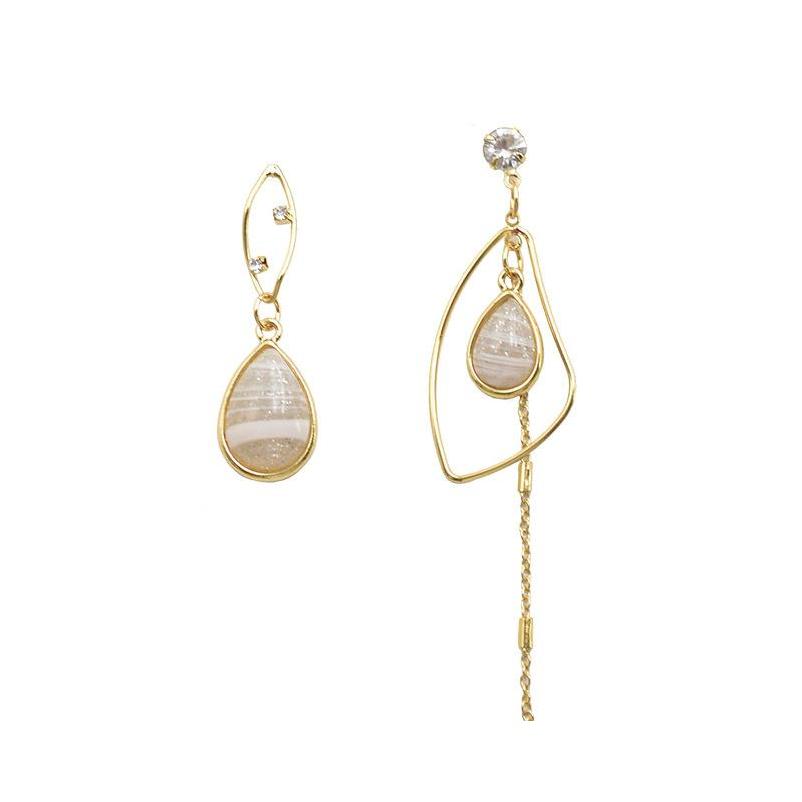 

Dangle Chandelier Fashion Jewelry S925 Sier Post Earrings Asymmetrical Geometry Raindrop Agate Tassel Dangle Stud Drop Delivery Dh7Q0
