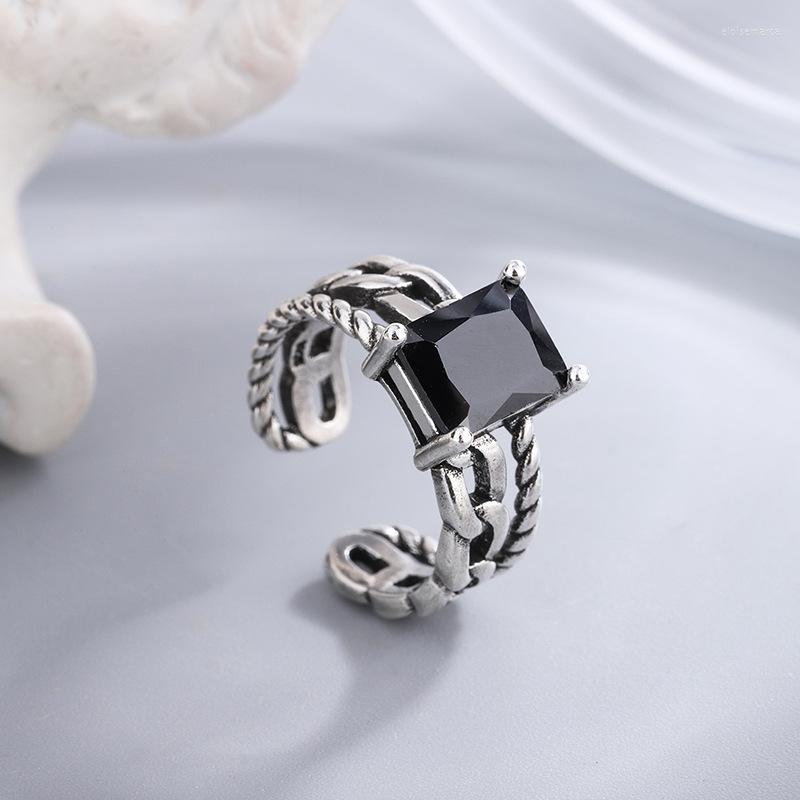 

Wedding Rings Black Zircon For Women Statement Jewelry Valentines Gifts Lover Finger Ring