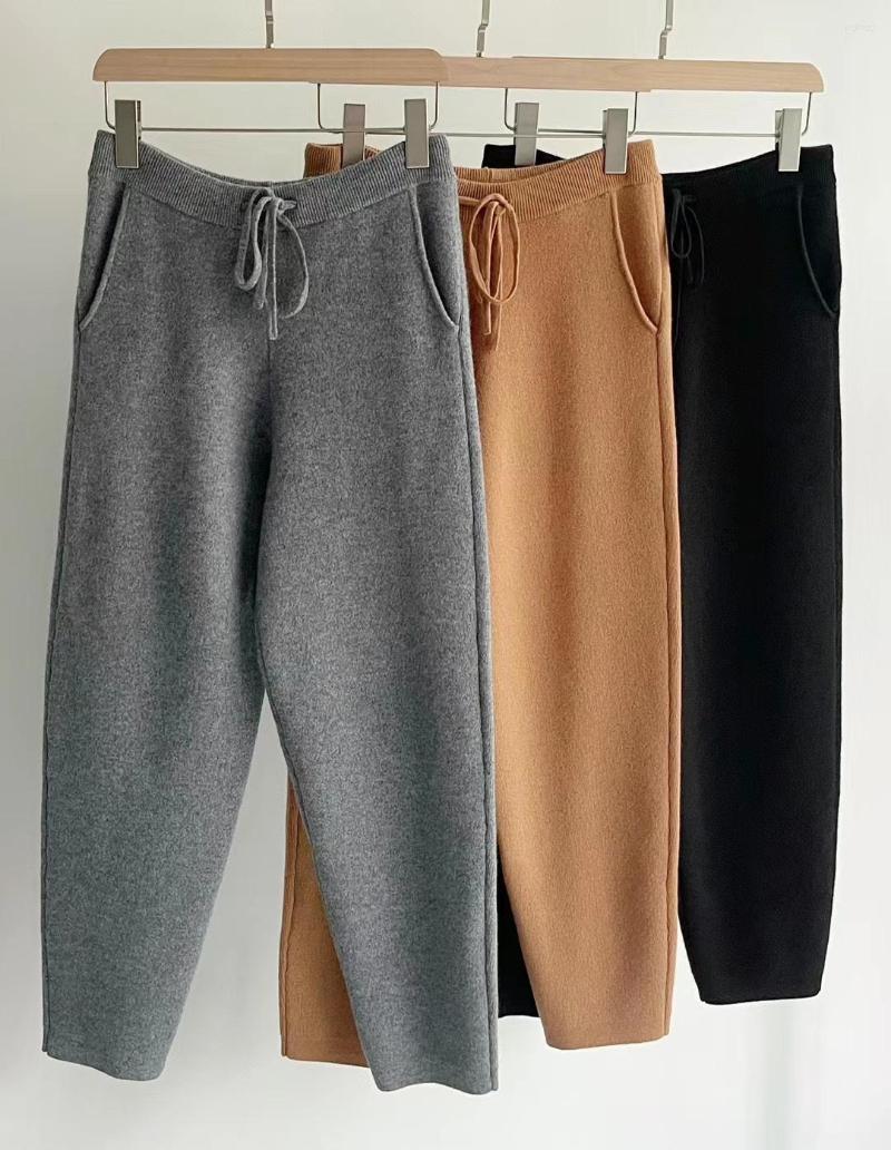 

Women' Pants 2022 Women' Fashion Loose Casual Lace-up Cashmere Wool Radish 1024