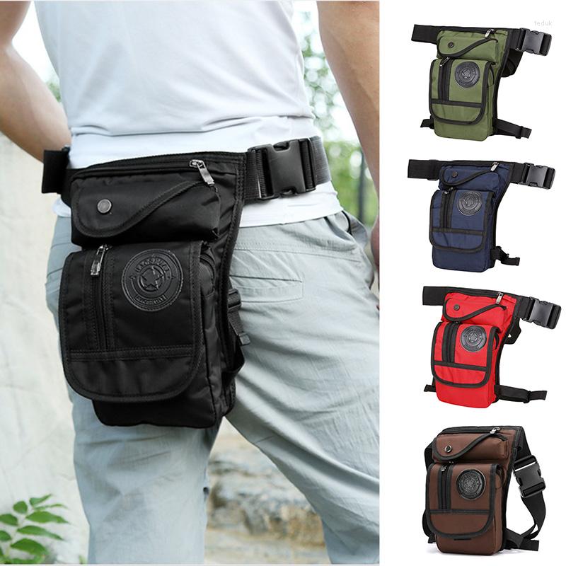 

Waist Bags Men Drop Leg Bag Pack Zipper Portable For Outdoor Motorcycle Hiking Sport -OPK, Black