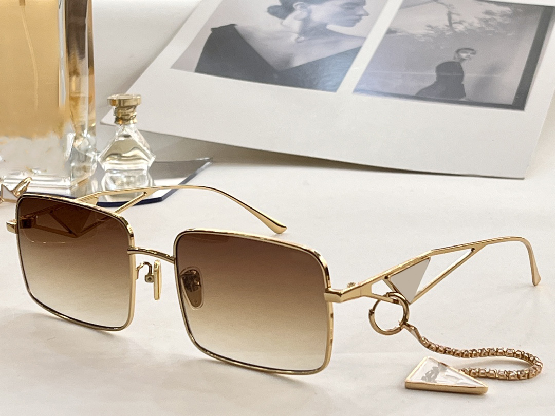 

Sunglasses For Men Women Summer 61Y Style Anti-Ultraviolet Retro Plate Square Full Frame With Chain Random Box