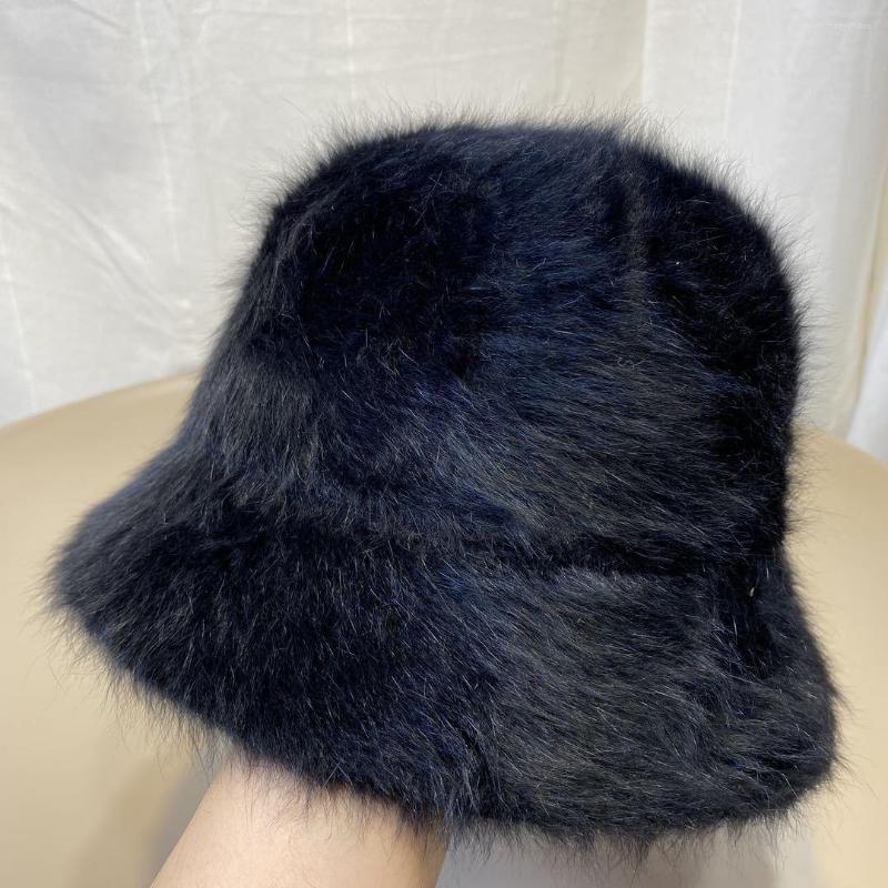 

Berets Winter Bucket Hats Women Corduroy Panama Hat Female Thick Warm Plush Fisherman Cap For Girl Basin 2022