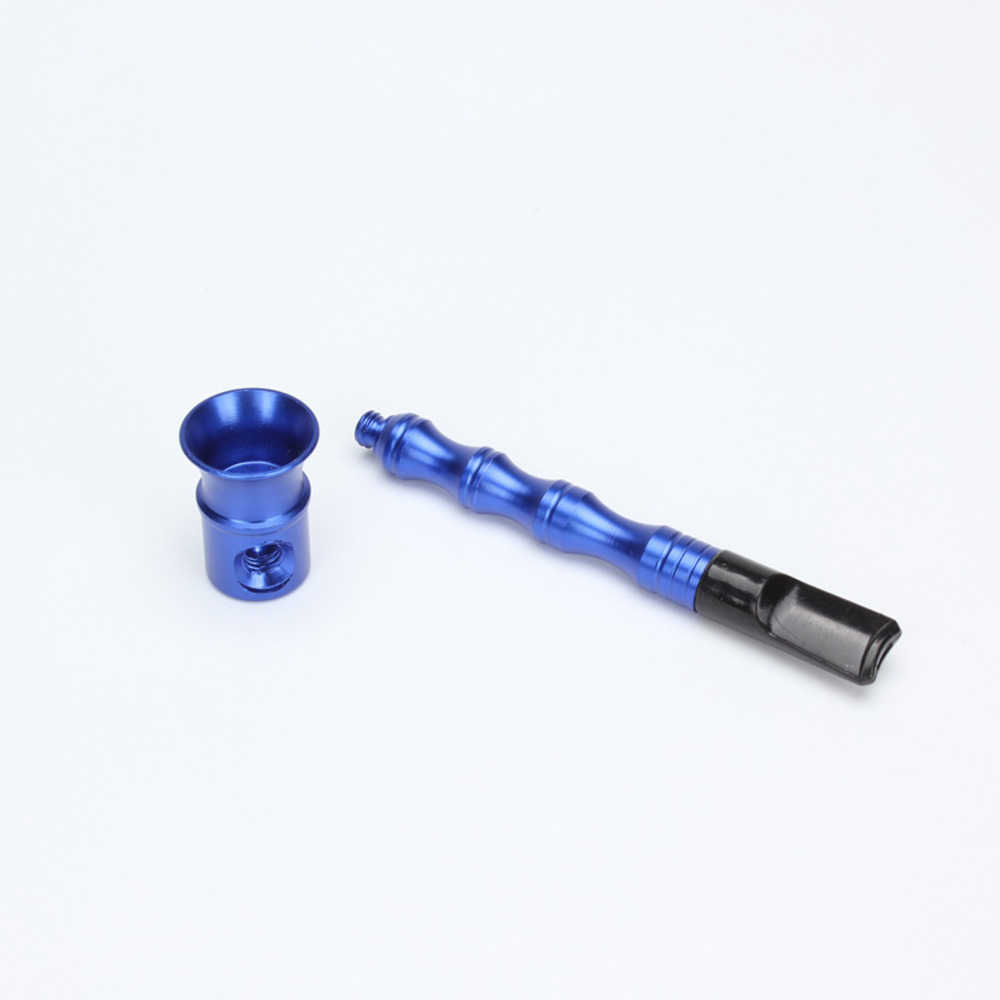 

Smoking Pipes Metal pipe for Tobacco Dry Herb Straight Type Bamboo body Aluminum hand Pipes Wholesale