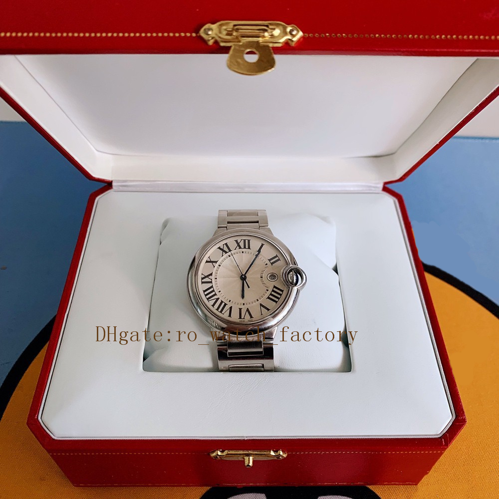 

Mens Watch Automatic Mechanical Movement Cal.049 Watches 42mm Classic Wristwatches Silver Strap Stainless Steel 904L Waterproof Women Wristwatch, Polishing cloth