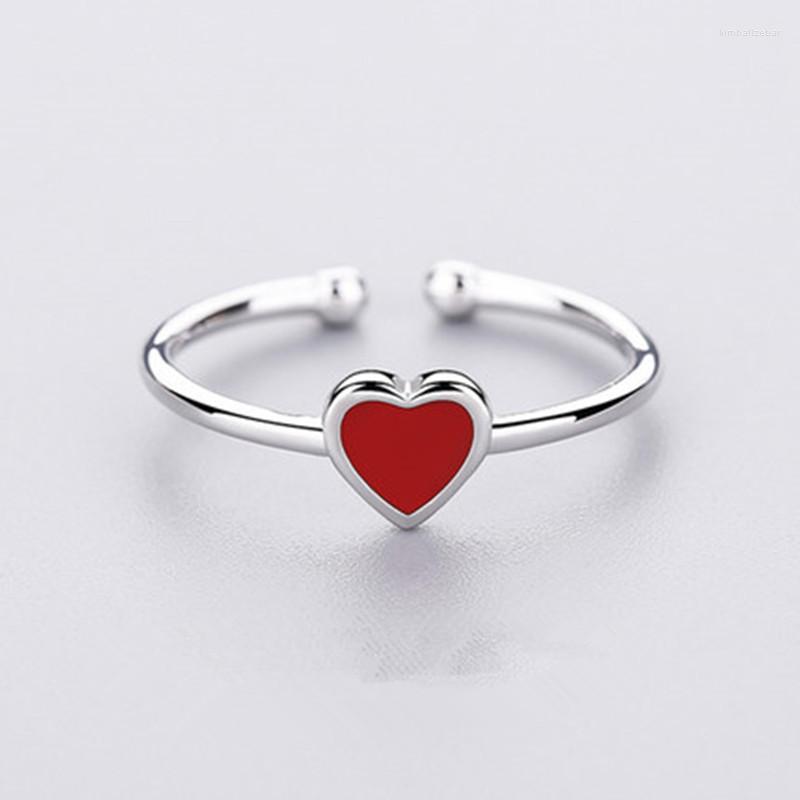 

Wedding Rings Hiphop Vintage Red Love Heart For Women Engagement Girls Party Finger Ring Jewelry Bijoux Accessories