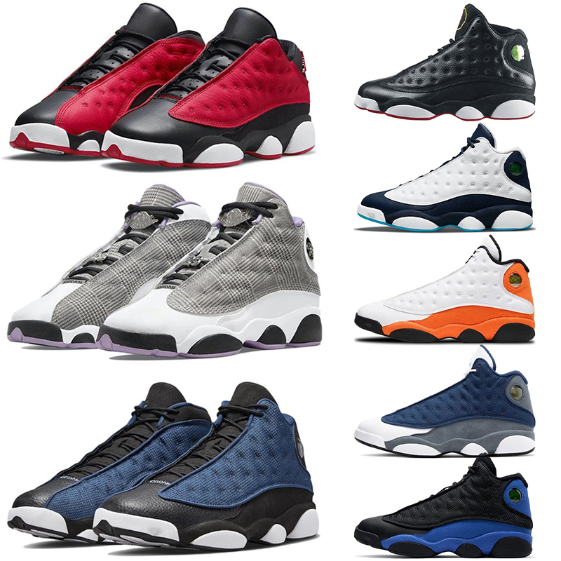 

men Jumpman 13 13S Basketball Shoes Mens High Flint Bred Island Green Red Dirty Hyper Royal Starfish Playground He Got Game OG Black Cat Court Purple Grey Toe Sneakers, A9 40-47 hornets