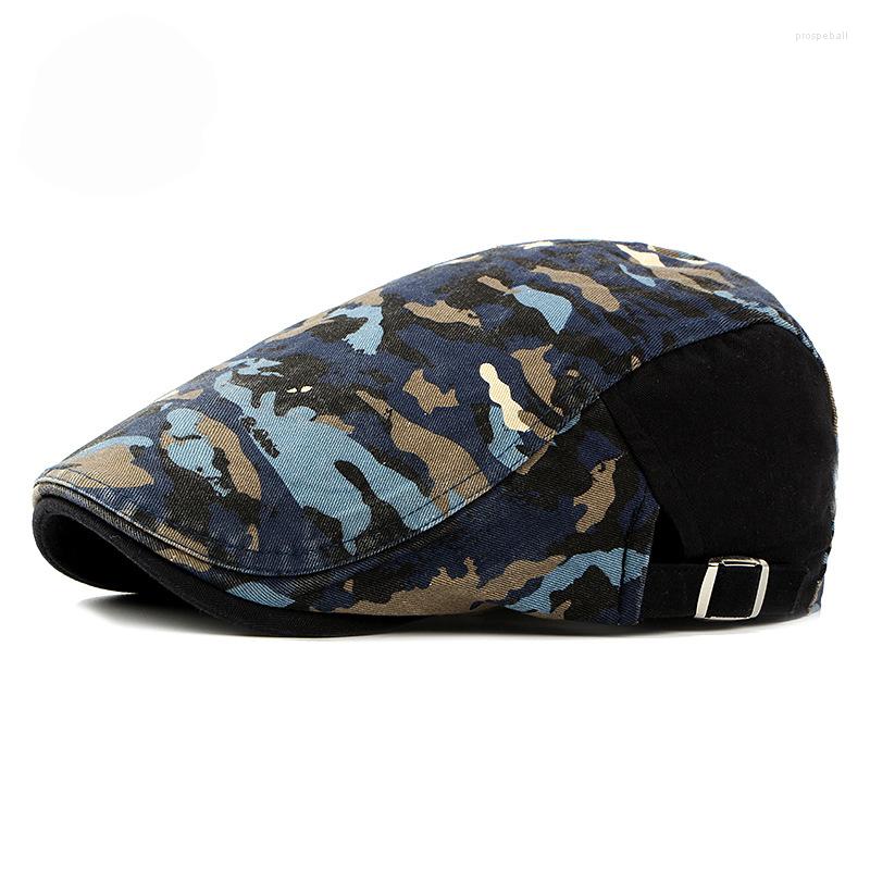 

Berets Camo Camouflage Adjustable Beret Caps Cycling Cap Man And Women Graffiti Colorful Advance, Black