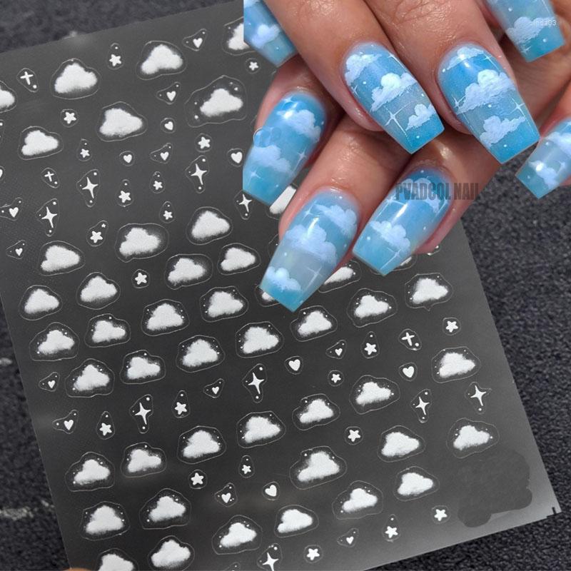 

Nail Stickers Cloud Art 3D Decal Self-adhesive Stars Bubble For Salon Manicure Nails Decoration, Type 2
