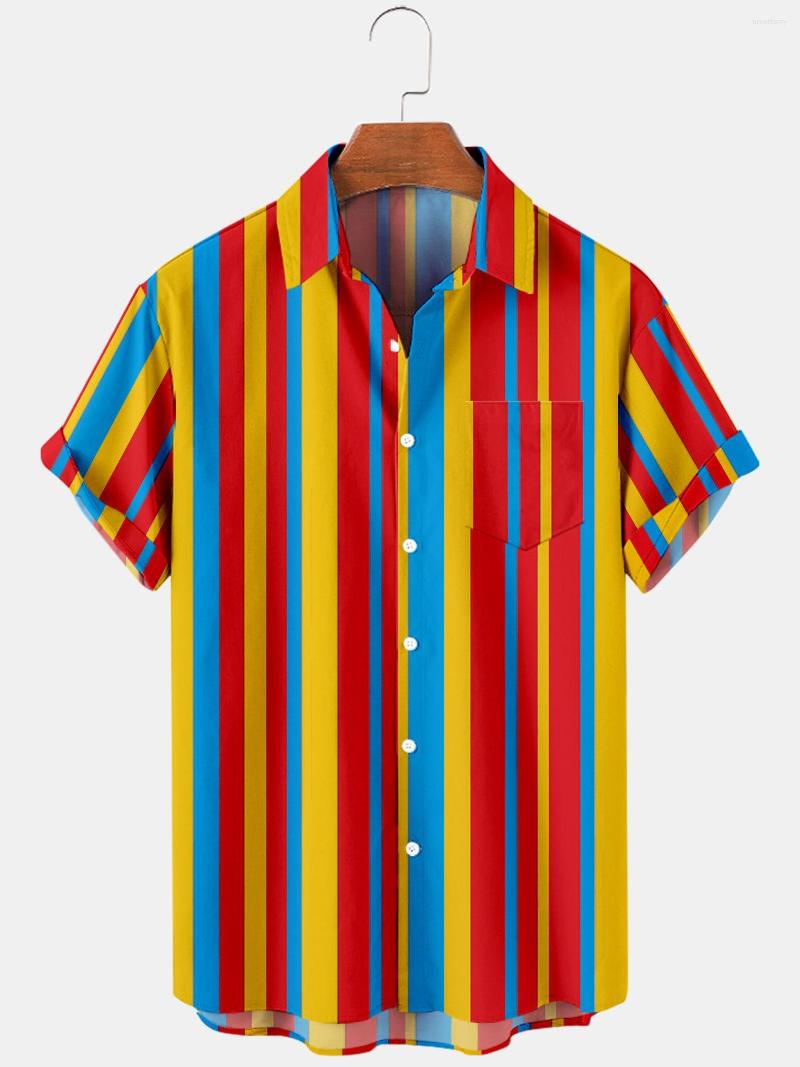 

Men' Casual Shirts Camisa Con Estampado 3D Para Hombre Ropa Informal Vintage Bolsillo Tops De Verano Nueva, La09671