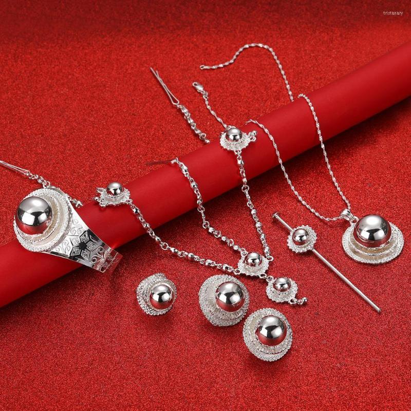 

Necklace Earrings Set Ethiopian Cross Jewelry Pendant Bangle Ring Coptic African Religion, Picture shown