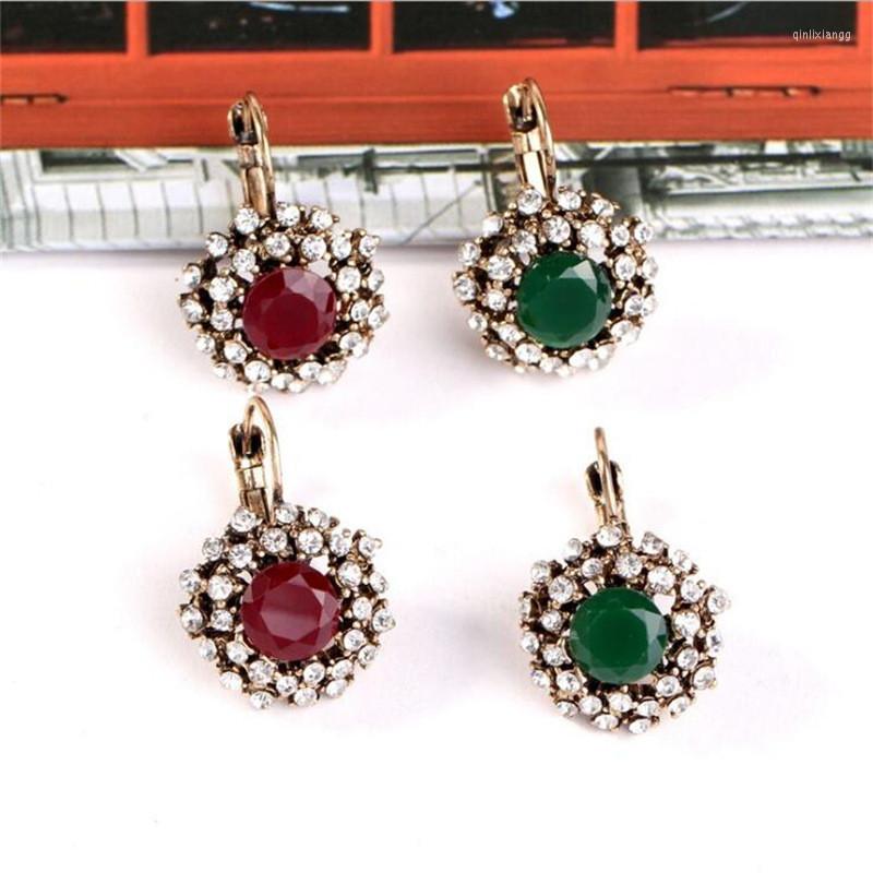 

Backs Earrings Vintage Crystal Rhinestone Gem For Women Fashion Accessories Silver Plated Statement Ear Clip Earring Jewelry