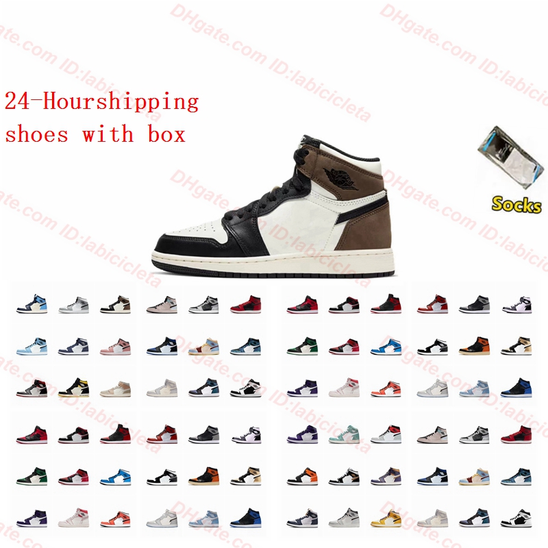 

Og Dark Mocha Gs Basketball Shoes Lost And Found 1 1S Jumpman Mens Women Racer Blue Bluebird Jade Horizon Easter Rag designer bags, 27