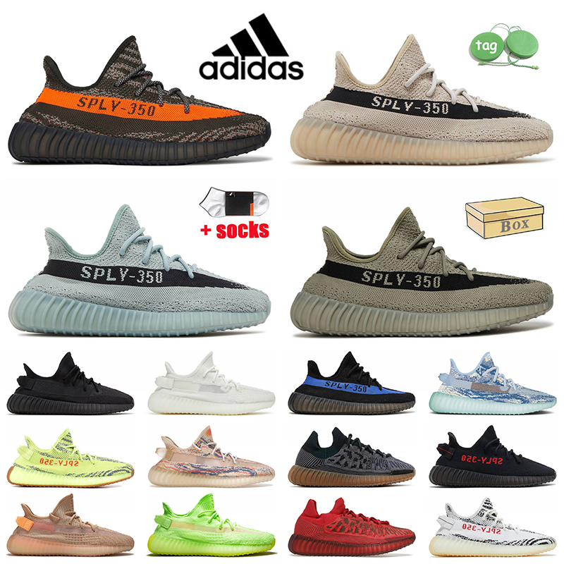 

Adidas Yeezy Boost 350 V2 Running Shoes Kanye West Salt Carbon Beluga Granite Bone Onyx Dazzling Blue CMPCT Slate Red Zebra Bred Static Reflective Trainers Sneakers, C15 onyx 36-48