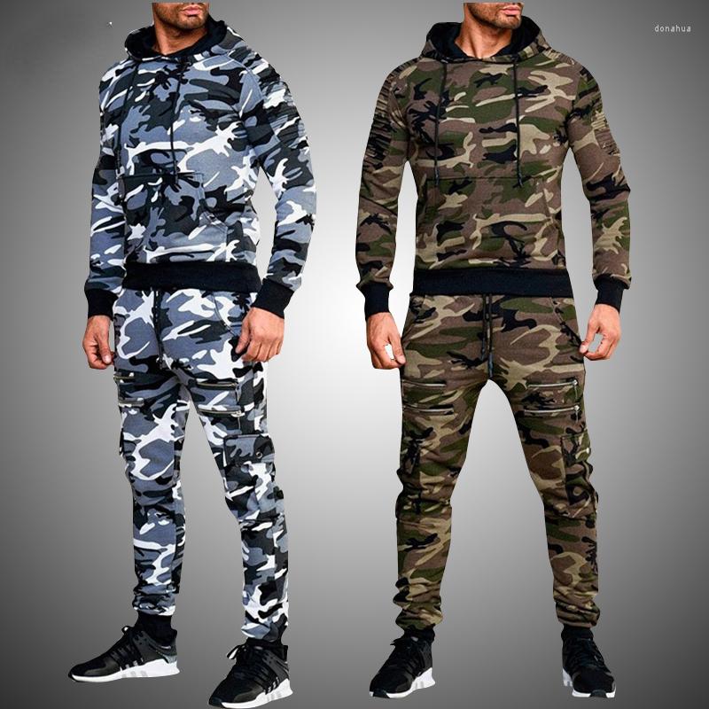 

Men' Tracksuits 2022 Men' Military Hoodie Sets Camouflage Muscle Male Autumn Spring Tactical Sweat Top Jackets Pants 2 Pieces Set, Zw51-zk51camogreen