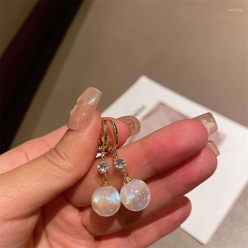 

Dangle Earrings RKR Unique Imitation Pearl Drop For Women Exquisite Crystal Gold Color Alloy 2022 Fashion Jewelry