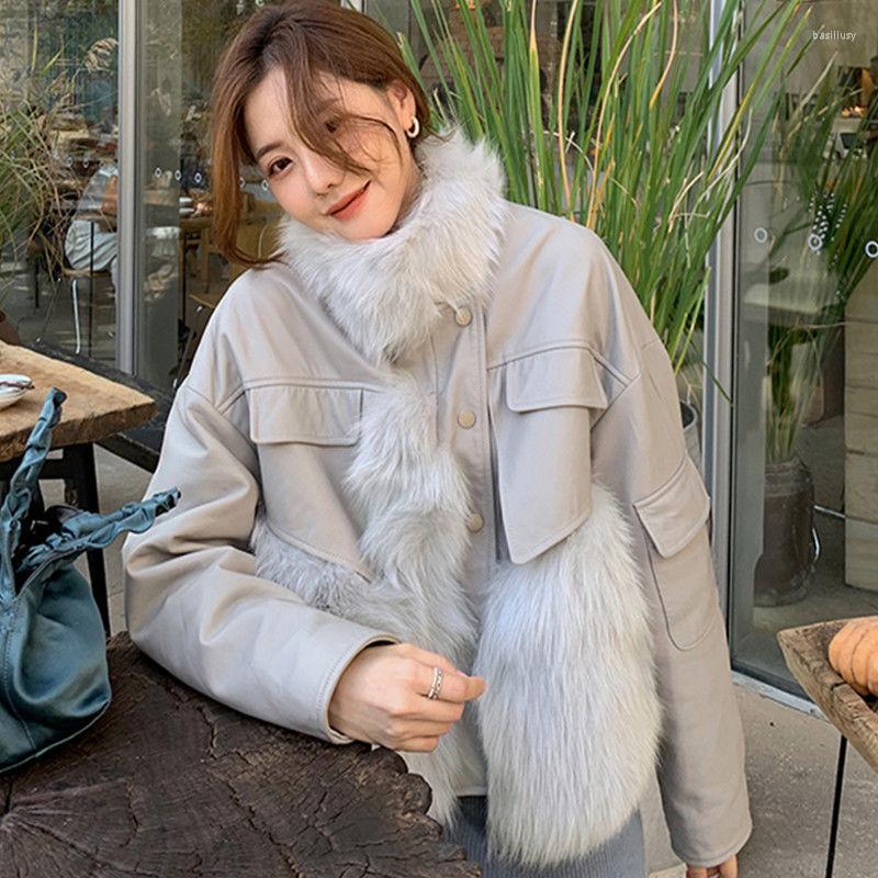 

Women' Fur Winter Black Faux Fake Mink Lamb Jackets Ladies Coats For Women Jacket Coat Female Casual Loose Outerwear, White