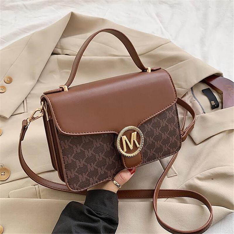 

Shoulder Bags Fashion Brand Letters Handbag Small Square Bag Simple Texture Messenger Designer Women's, Beige
