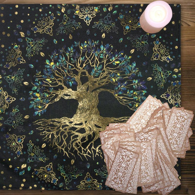 

Table Cloth Altar Tarot Mat Witchcraft Tablecloth Tree Of Life Divination Card Tapestry Spiritual Accessories, 60x60m