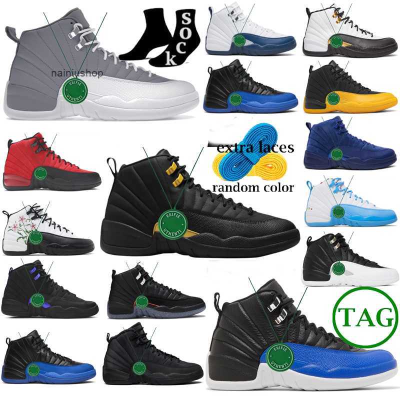 

2023 jumpman 12 Stealth Shoes Men Playoff Black Taxi Air jordens 12s Hyper Royal Dark Concord Royalty Reverse Flu Game University Gold Grind JORDNA, Color # 5