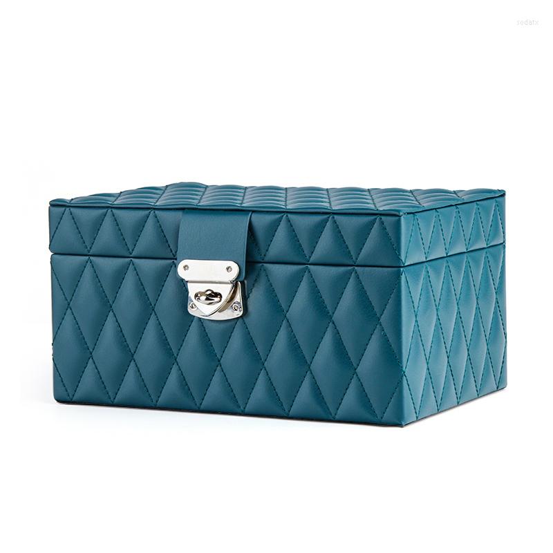 

Jewelry Pouches Nordic Pu Leather Storage Box Organizer For Girl Luxury Case Earrings Display Gift Ideas