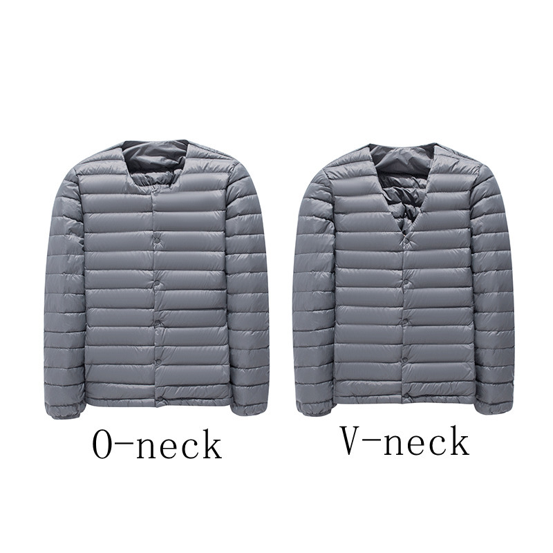 

Men's Vests Bang Matt Fabric Ultra Light Down Jacket Men Vneck Men's Down Jacket Slim Windproof Portable Lightweight Coat Warm Liner 221202, Khaki