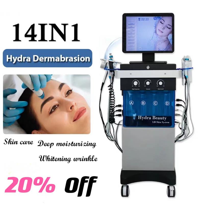 

Hydra dermabrasion deep cleansing machine water microdermabrasion Oxygen Spa Gun RF lift skin Scrubber black heads removal device FDA CE approved 2023