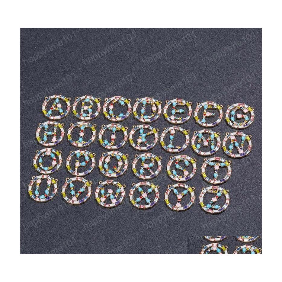 

Pendant Necklaces 26 Az English Initial Necklace Round Letter Diamond Pendants Designer Necklaces Women Fashion Jewelry Drop Delivery Dheaz