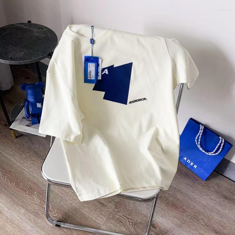 

Men's T Shirts ADER Geometric Logo Oversize Women Men's FashionT-shirt Cotton Original Package