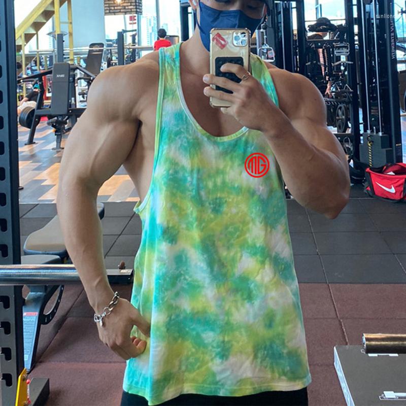 

Men's Tank Tops 2022 Summer Brand Camouflage Sleeveless Shirt Fitness Printed Vest Men Casual Breathable Sports Slim Fit Running, Black