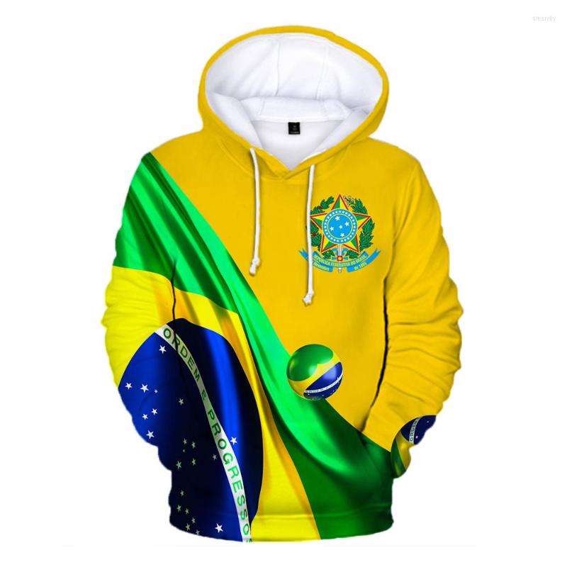 

Men's Hoodies 2022 Brazil Flag Sweatshirts Men Women Clothes For Autumn Children's Clothing 3D Sweatshirt