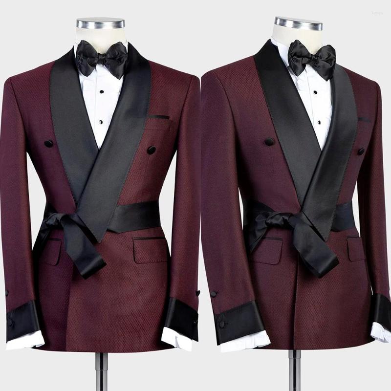 

Men's Suits Dark Red Men Suit Coat Tailor-Made One Piece Tailored Button Gentlemen Blazer Formal Work Wear Causal Groom Prom, Black