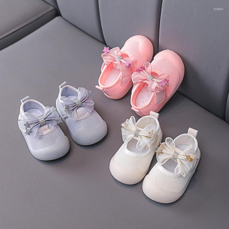

Athletic Shoes Toddler Girl Spring Breathable Mesh Casual Baby Girls By The Yard Cute Princess Lace Bowknot Kids First E11302, White