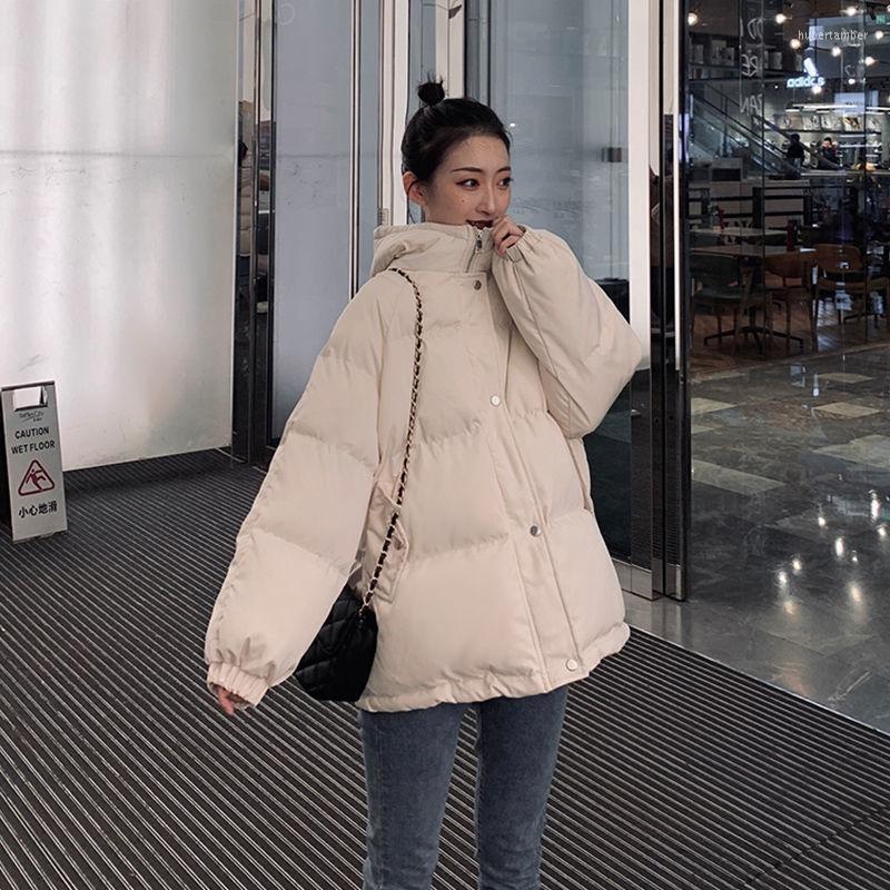 

Women's Down Winter Cotton Padded Jacket Thickened Short Korean Loose Student Dress Women, Black