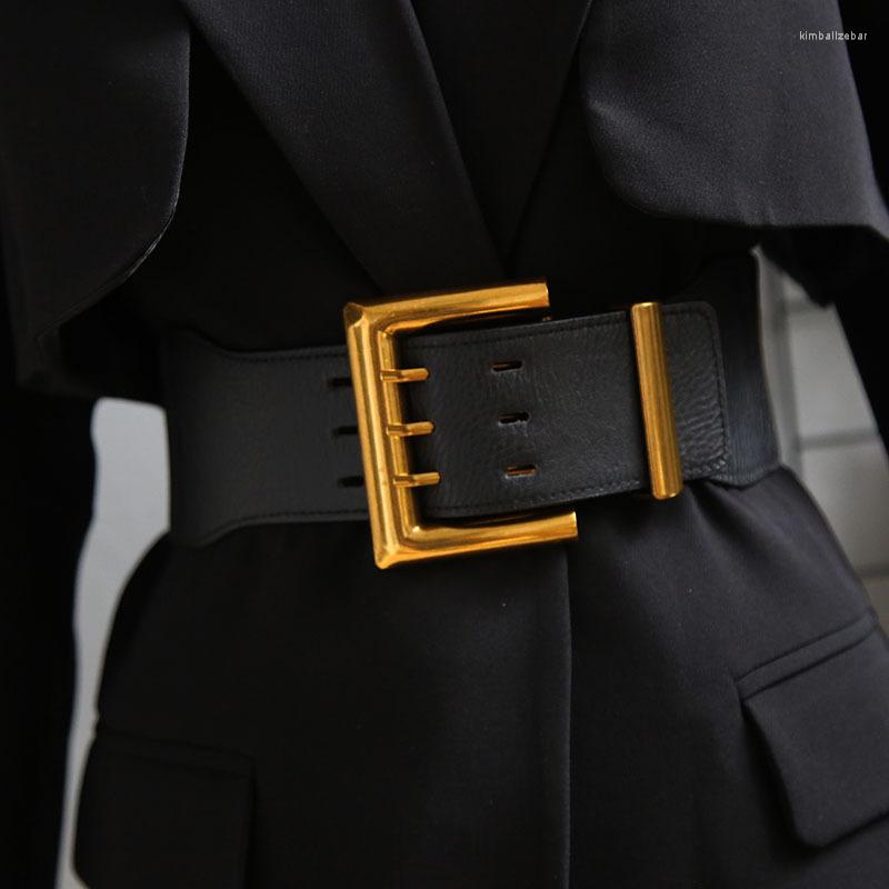 

Belts Fashion Square Metal Buckle Pin Belt For Women Wide Elastic Stretch Waist Strap Ladies Dress Corset Waistband Clothes Accessory, White