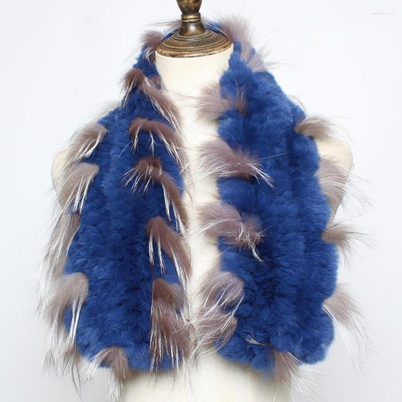 

Scarves Lady Natural Rex Fur Women Winter Warm Style Scarf Add Fashion Genuine Scarfs