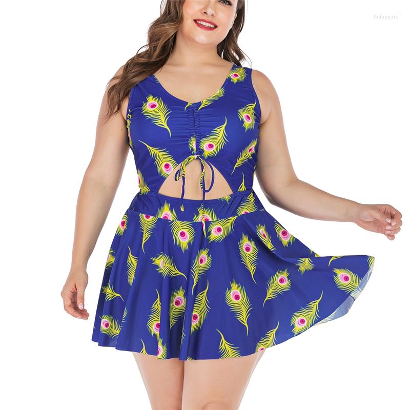 

Women's Swimwear 2022 Plus Size Women Swimsuits One Piece Swimsuit Female Print Bathing Suits Skirt Beach Wear Swim Lady