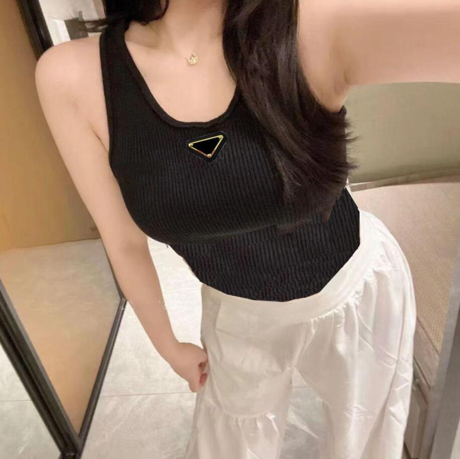 Womens Tanks Designer T Shirts Sleeveless Woman Vests Summer Tanks Camis Tees Vest Short Shirt Ice Silk Tops S-3XL-image-797848864